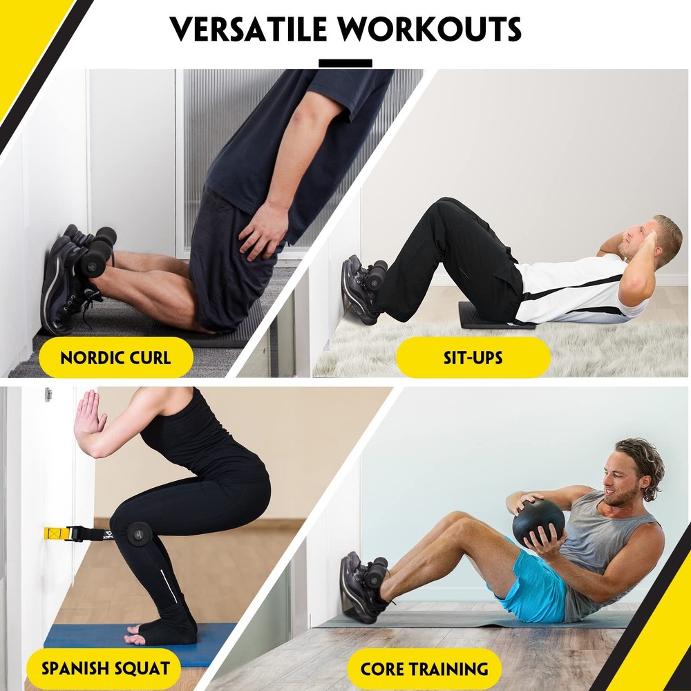 Nordic Hamstring Curl Strap - Holds 420 Pounds, Great for Hamstring Curls, Si...