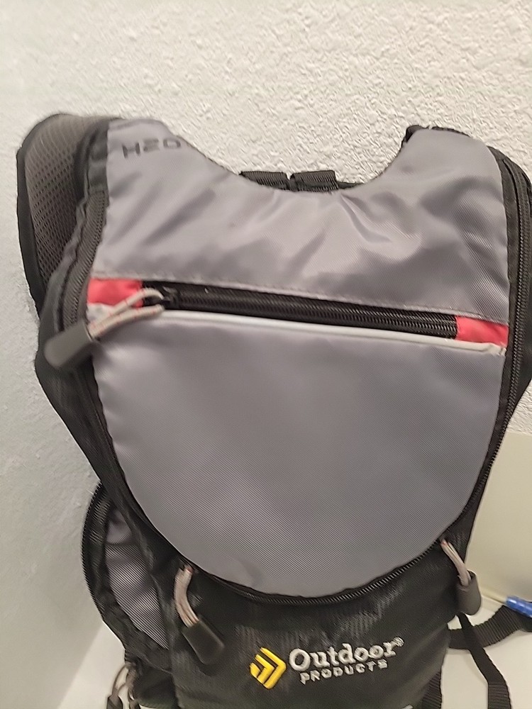 Outdoor Products Hydration Backpack Water Pack H2o Bladder Grey Performance