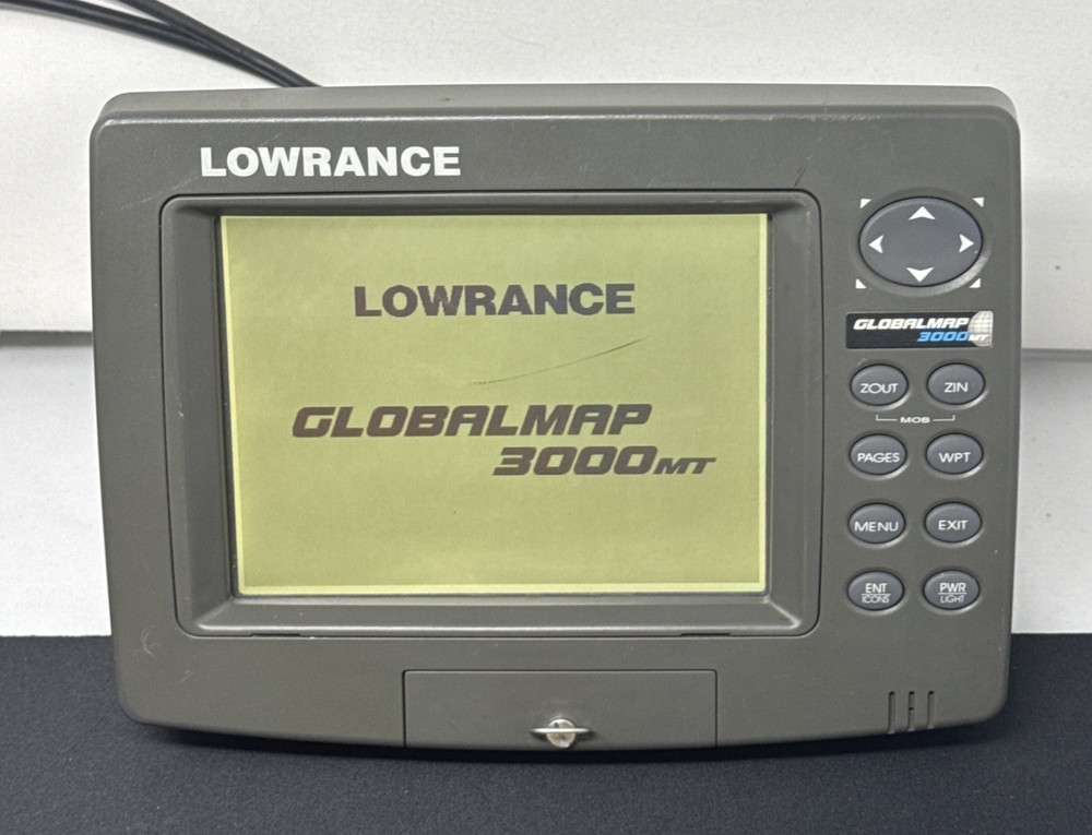 Lowrance GlobalMap 3000MT GPS Chartplotter w/ Power Data Cord & Bracket *TESTED*