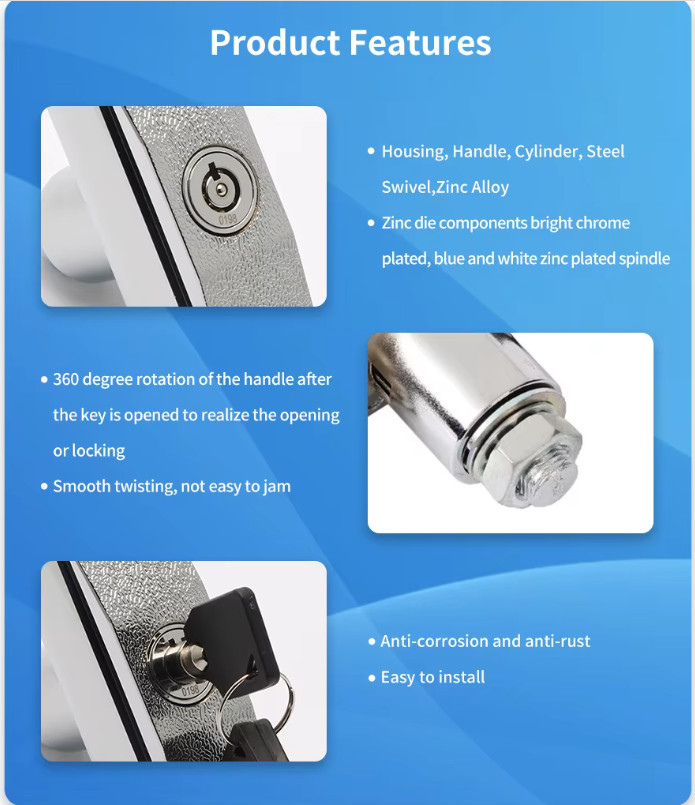 5 Keyed Different Vending Machine T Handle Lock Water Vending Snack machine