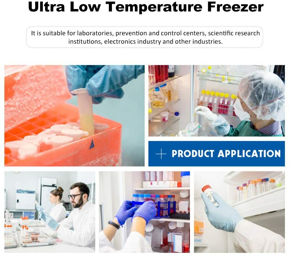 2.7 Cu Ft 80L -45℃~-86℃ Vertical UTL Lab Freezer Deep Refrigerator for Samples