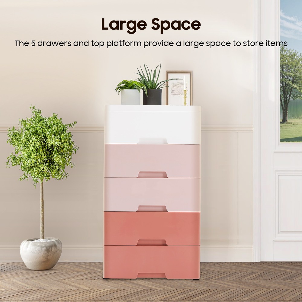 Cupboard 5layer Cloth Storage Drawers Storage Cabinet Small Closet Organizer Set