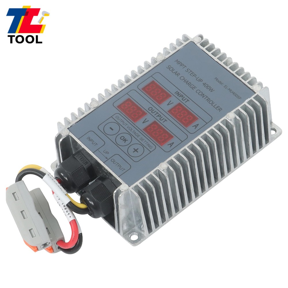 400W MPPT Solar Charge Controller 24-85V Boost Waterproof LED Adjustable