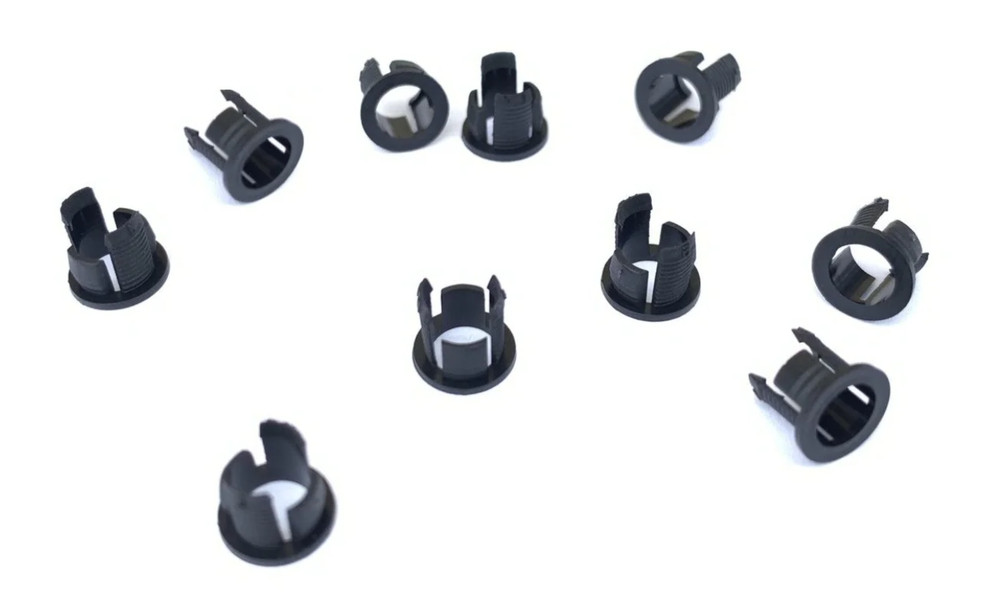 Black LED HOLDER RETAINERS PANEL MOUNTING 5mm LOCKS 10 pcs through hole