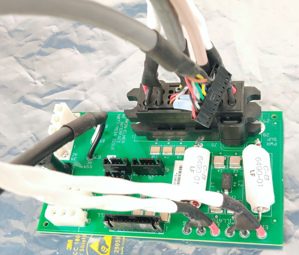 Perkin Elmer N0779534 RF Power Supply Interface Board PCB w Connecting Cables