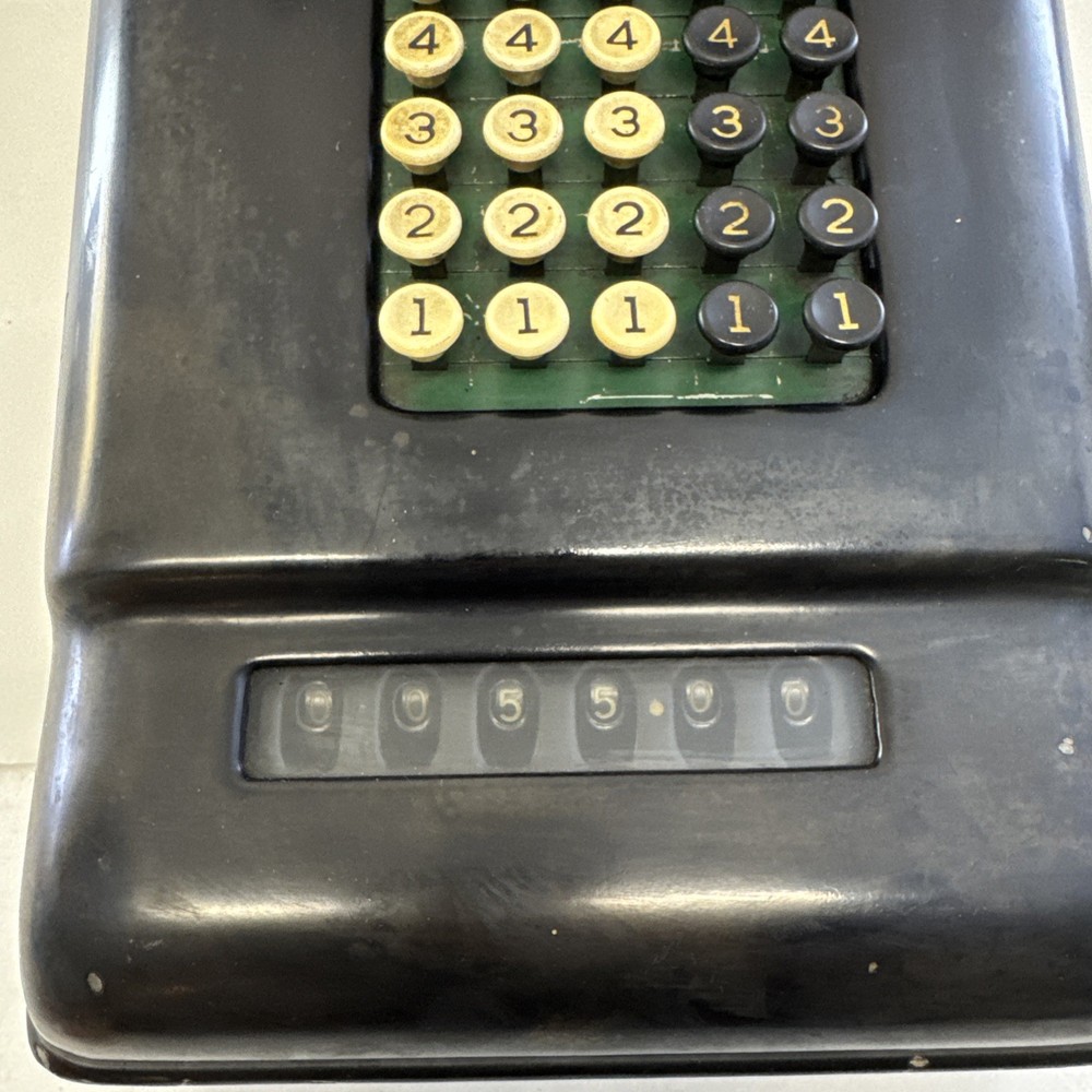 Antique 1920s Burroughs Class 3 Adding Machine Hand Crank, Tested