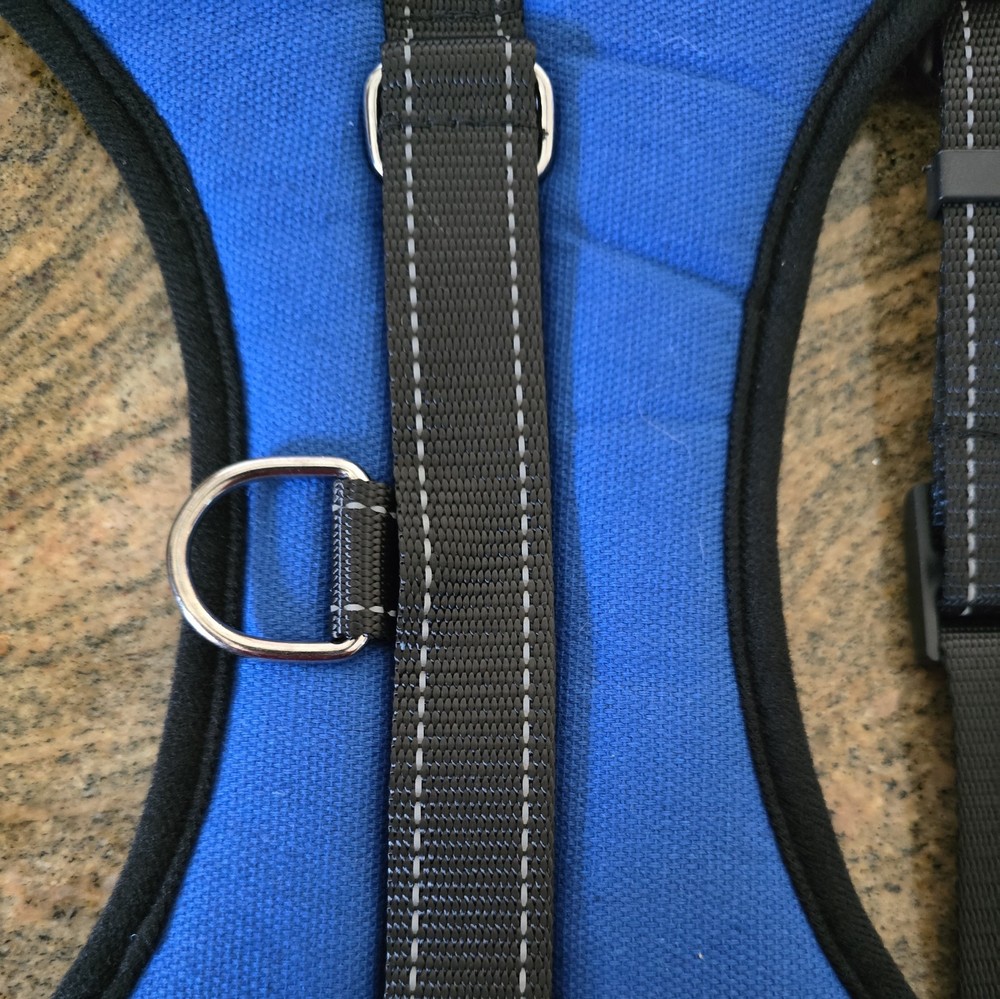 No Pull paded Harness, HIGH quality,Heavy Duty Adjustable ,with Handle, blue/XL