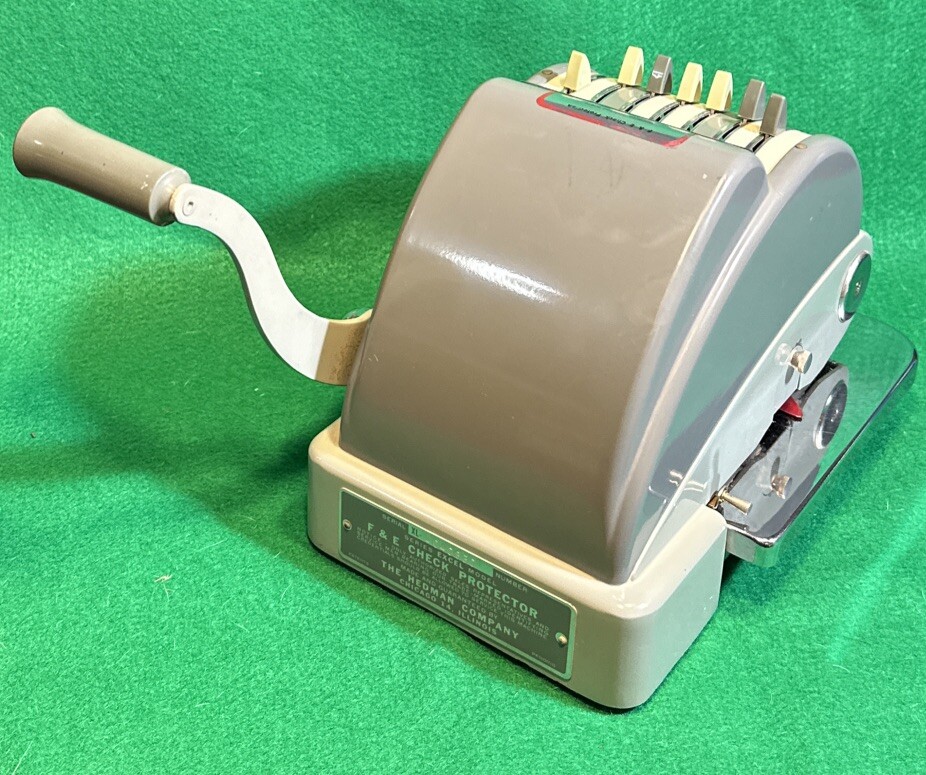 Vintage F & E Check Protector By Hedman, With Cover