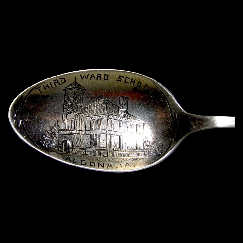 Sterling Silver Antique Spoon Souvenir Third Ward School Algona IA
