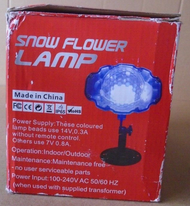 Christmas Snow Flower Light Projector Clear Light with Remote Control