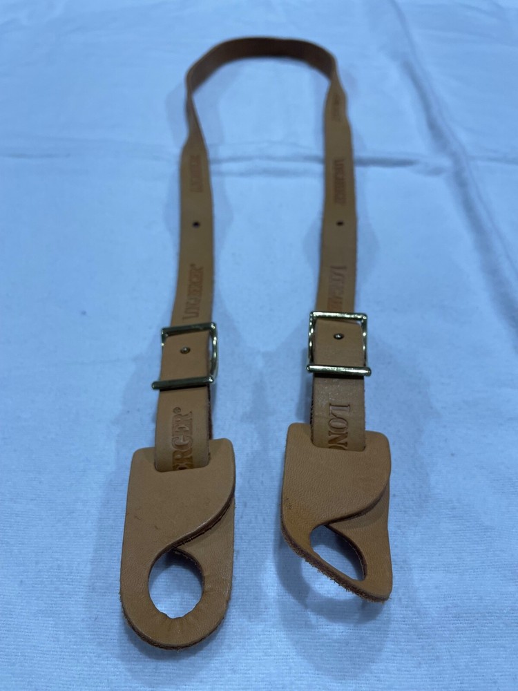 Longaberger Stamped Adjustable Strap Leather Insert Buckle Shoulder 41”