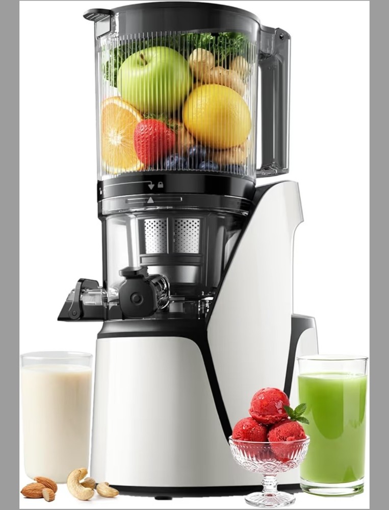 Slow Masticating Juicer Cold Press Fruit Vegetable Extractor Machine 6.5"Chute