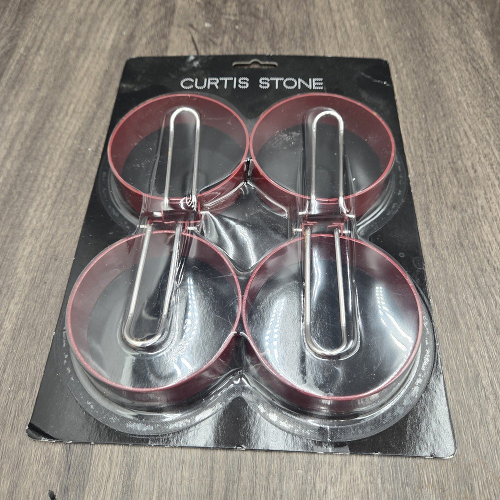 Curtis Stone Egg Rings Set 4 Nonstick Cooking Breakfast Kitchen Tool