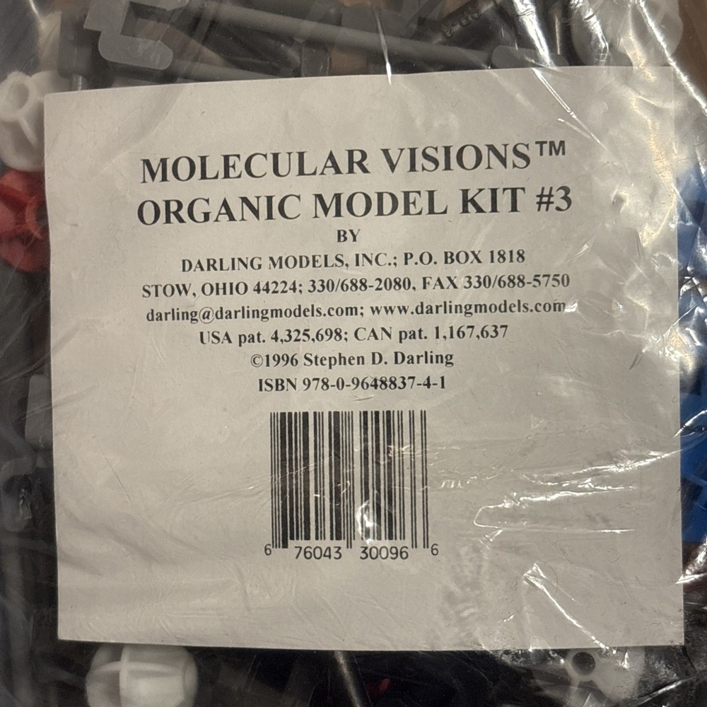 Molecular Visions Organic Chemistry Model Kit #3 Darling Models