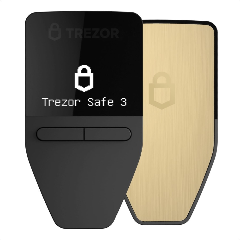 Trezor Safe 3 - Passphrase & Secure Element Protected Crypto Hardware Wallet