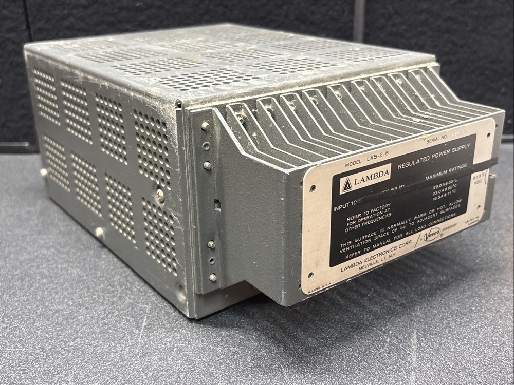 TDK LAMBDA ELECTRONICS MODEL LXS-E-6 REGULATED POWER SUPPLY VEECO USED UNTESTED