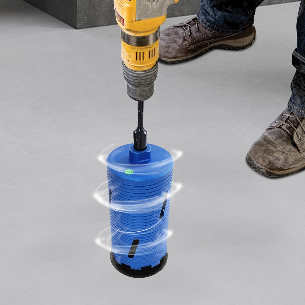 5/8" Thread Drill Bit, Core Drill Bit + 3 Adapters (Drilling Depth:7.87-8.07in)
