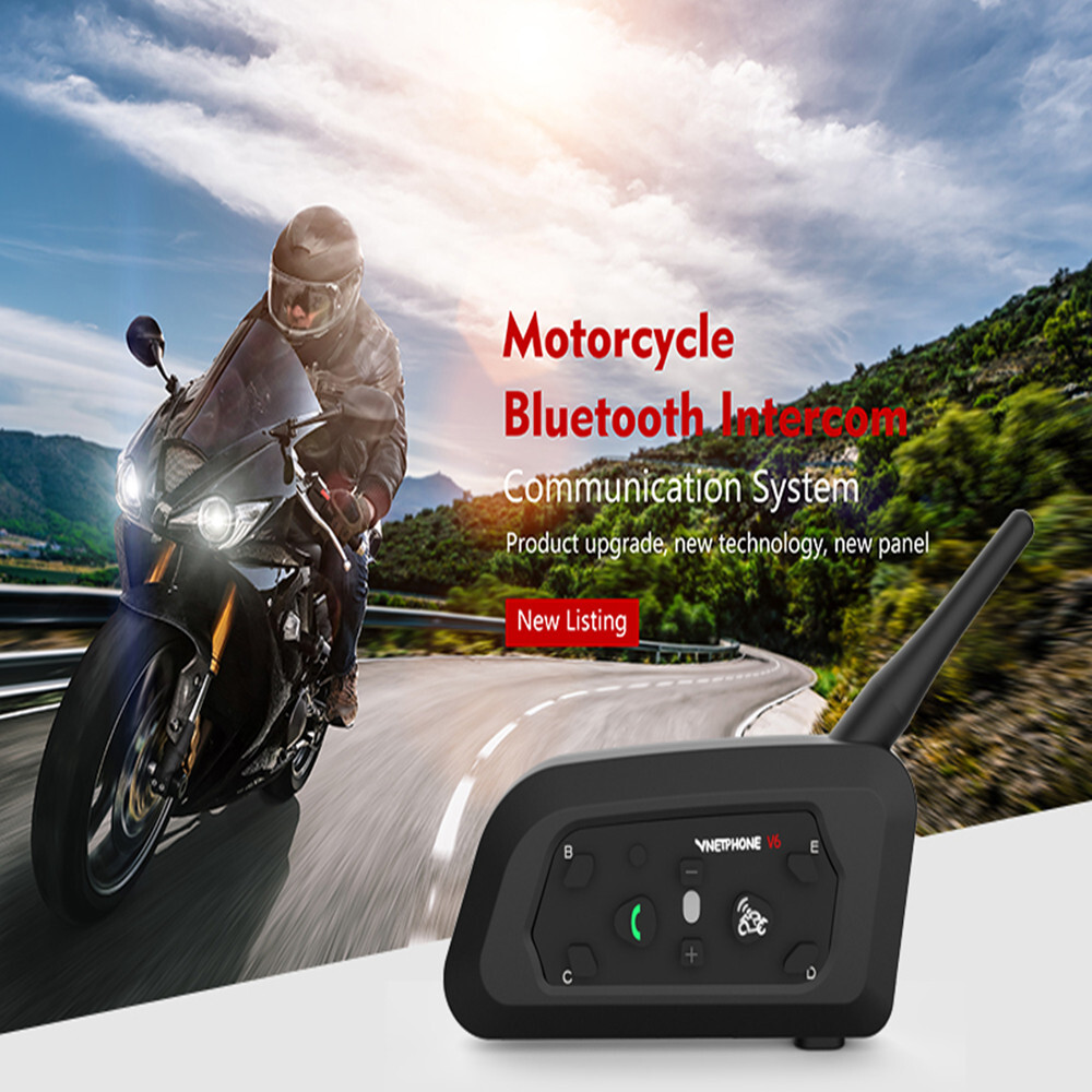Bluetooth Motorcycle Helmet Intercom Wireless Headset Interphone Walkie Talkie