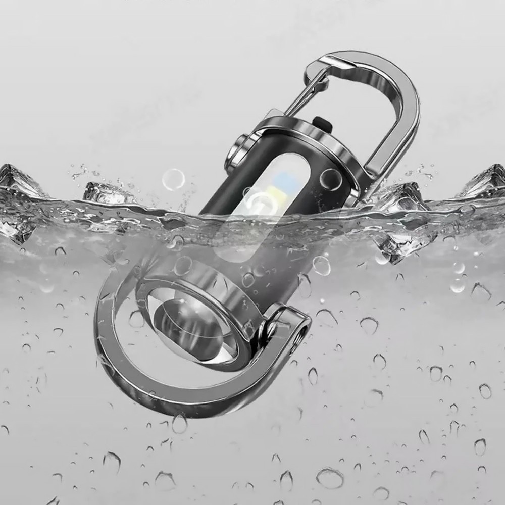 Rechargeable Keychain Flashlight Mini, Compact Light for Night Work, Camping