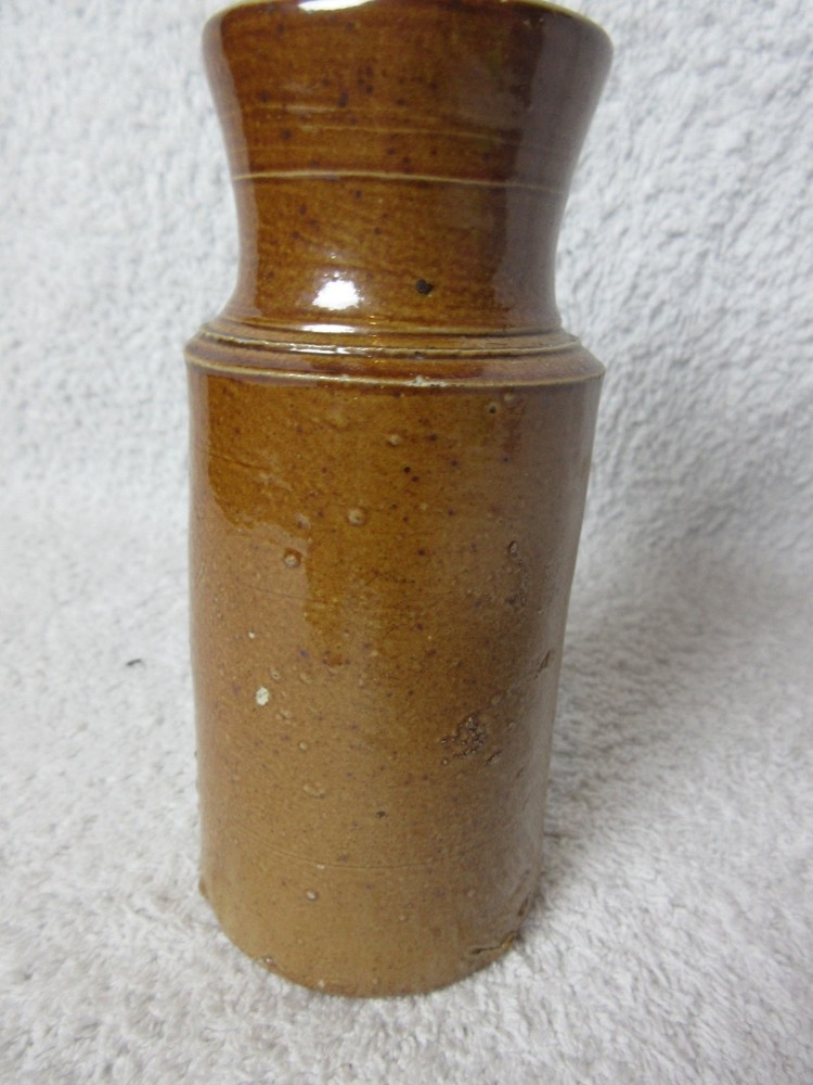 3 Vintage Brown Heavy Ceramic Stoneware Bottles