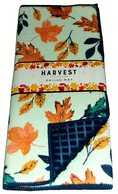 Fall DRYING MAT ~ 15" X 20" ~ FALLING LEAVES~ 100% Polyester