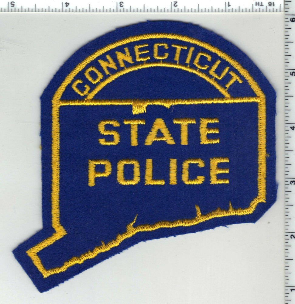 Connecticut State Police - RARE FELT 3rd Issue State Shape Patch - new
