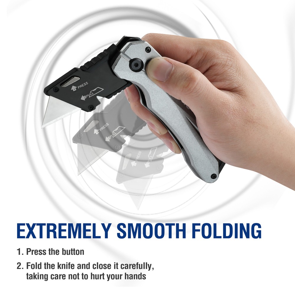 WORKPRO Heavy Duty Folding Utility Knife Quick Change Blade Razor Knife Cutter