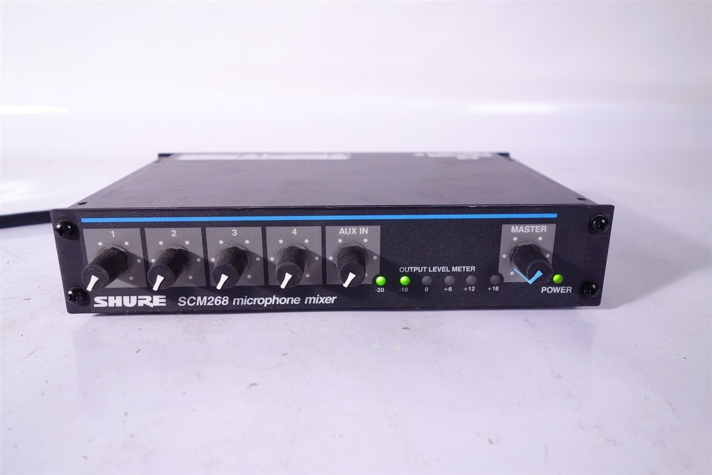 Shure SCM268 4 Channel Microphone Mixer - Black