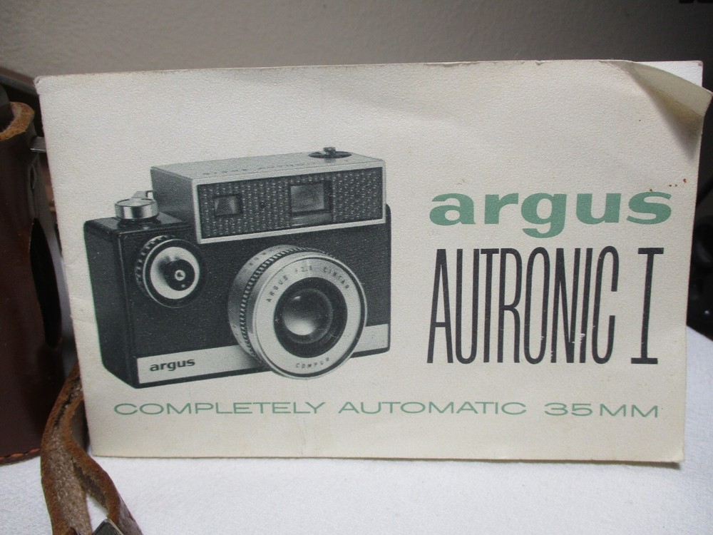 ARGUS AUTRONIC 35 MM CAMERA OWNERS MANUAL ORIGINAL LEATHER CASE