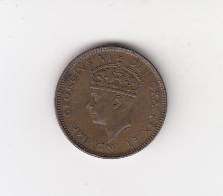 1942 Newfoundland One Cent Coin - AU
