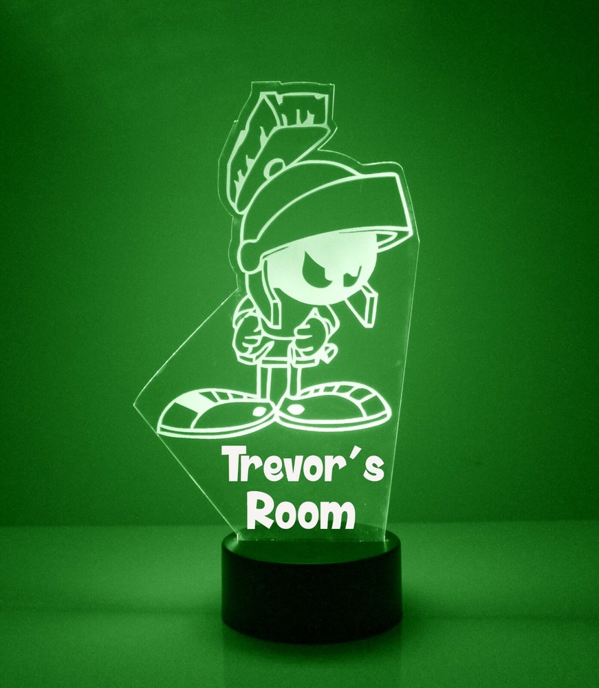Marvin The Martian, Personalized FREE, LED Night Light Lamp + Remote, Light Up