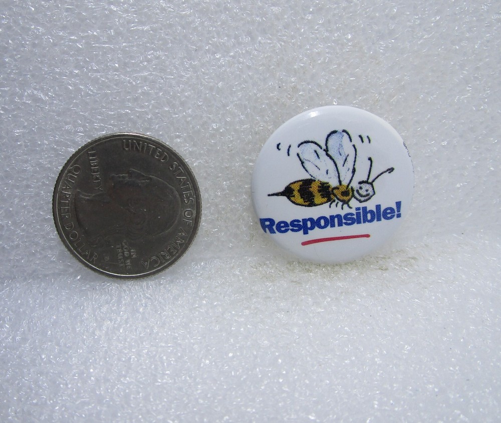 1994 American Girl Be Responsible Button Pin