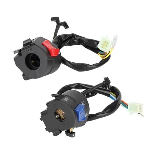 Motorcycle Handlebar Switch, 1 Pair Motorcycle 7/8inch Left and Right
