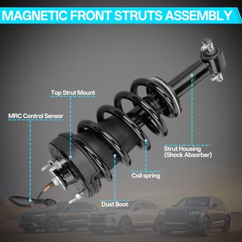 Pair Front Struts Shock Absorber Assembly w/Electric Replacement for Cadillac