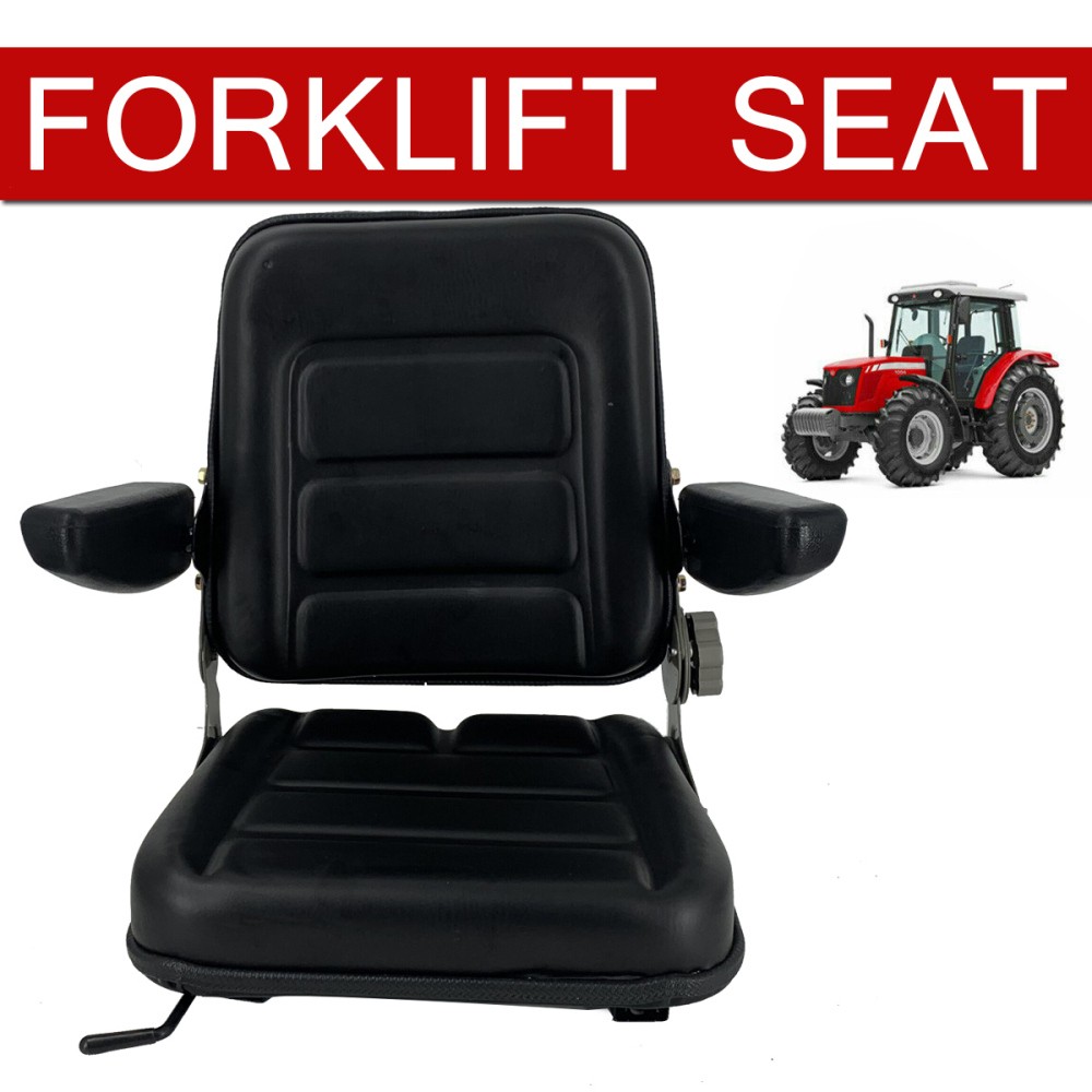 Adjustable Tractor Seat Universal w/140° Back Forklift Excavator Digger Seat