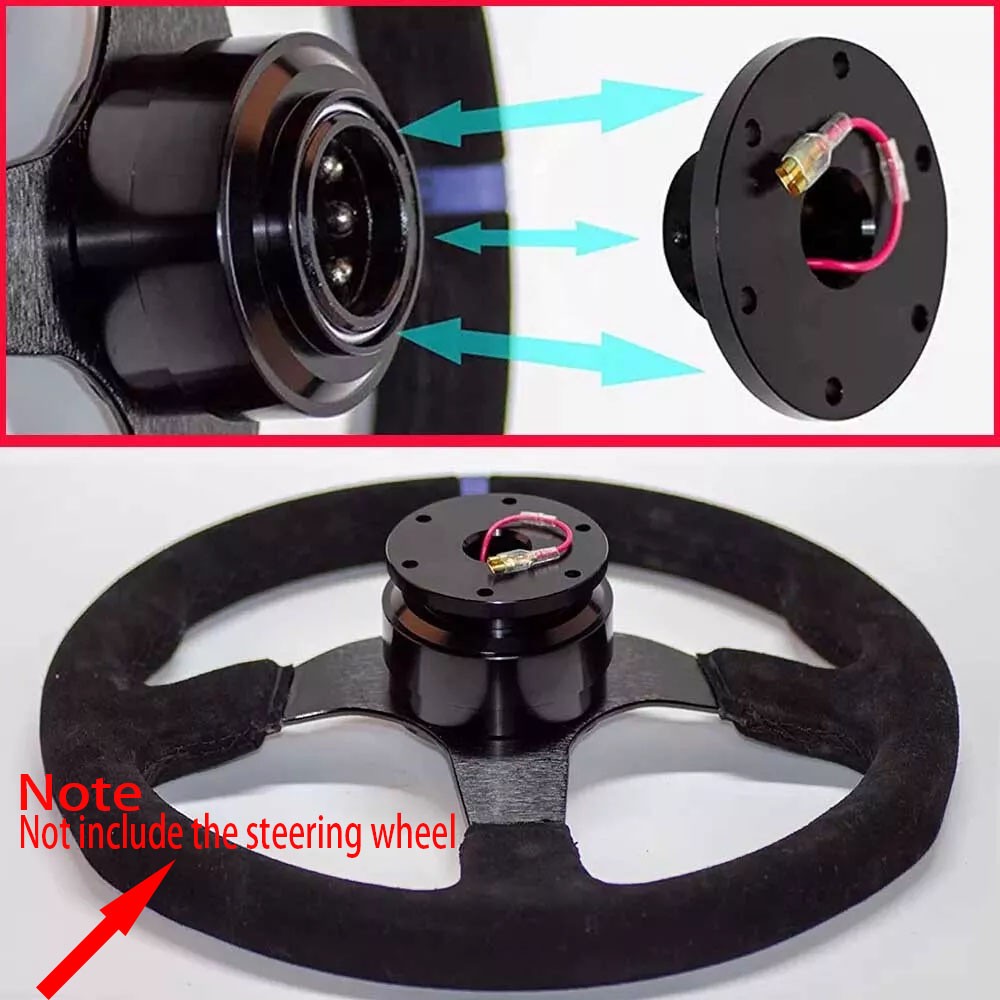 Aluminum Steering Wheel Quick Release & Hub Adapter Snap Off Boss Kit FAST #K