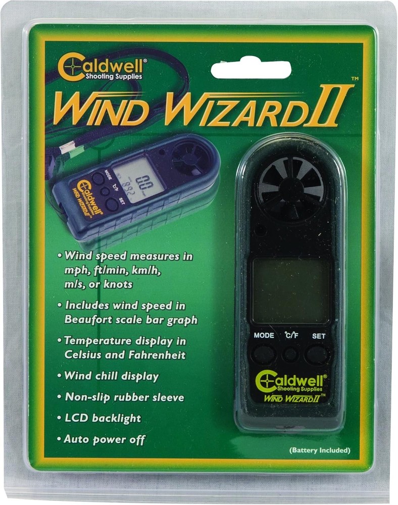 Durable Wind Wizard II Wind Meter with Multiple Readings - Perfect for Shooting