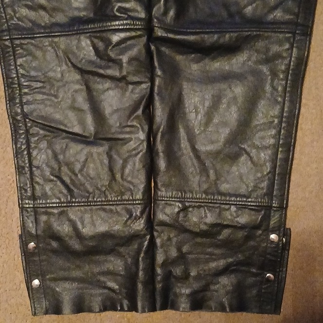 FMC Leather Motorcycle Chaps Mens XL