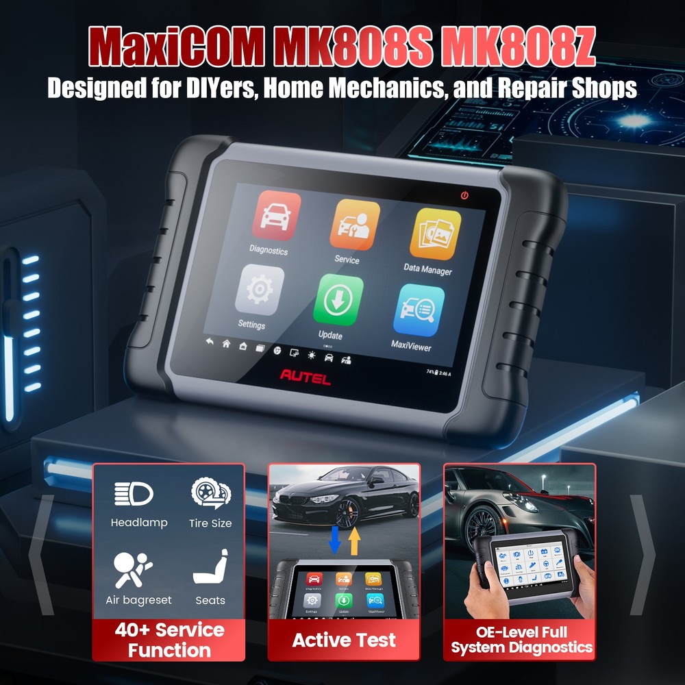 Autel MaxiCOM MK808S MK808Z Diagnostic Tablet with Android 11 Operating System