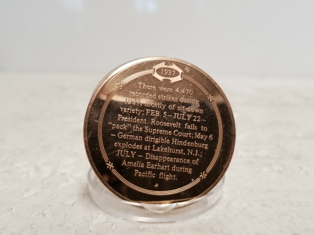 1937 - Year of Sit-Down Strikes Challenge Coin