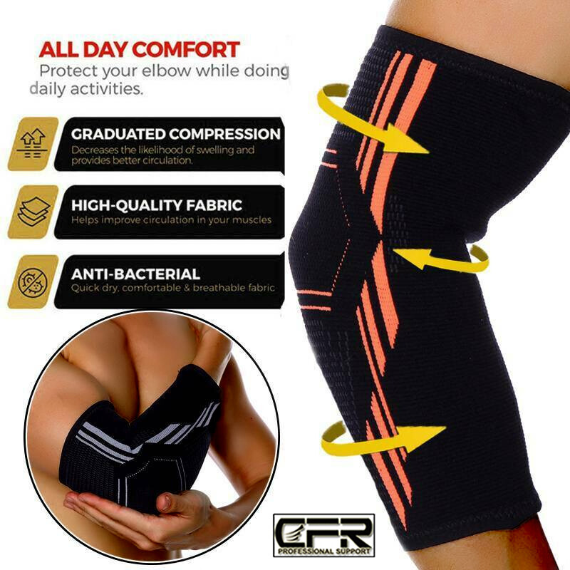 Magnetic Elbow Brace Support Compression Sleeve Arthritis Tendonitis Joint Pain