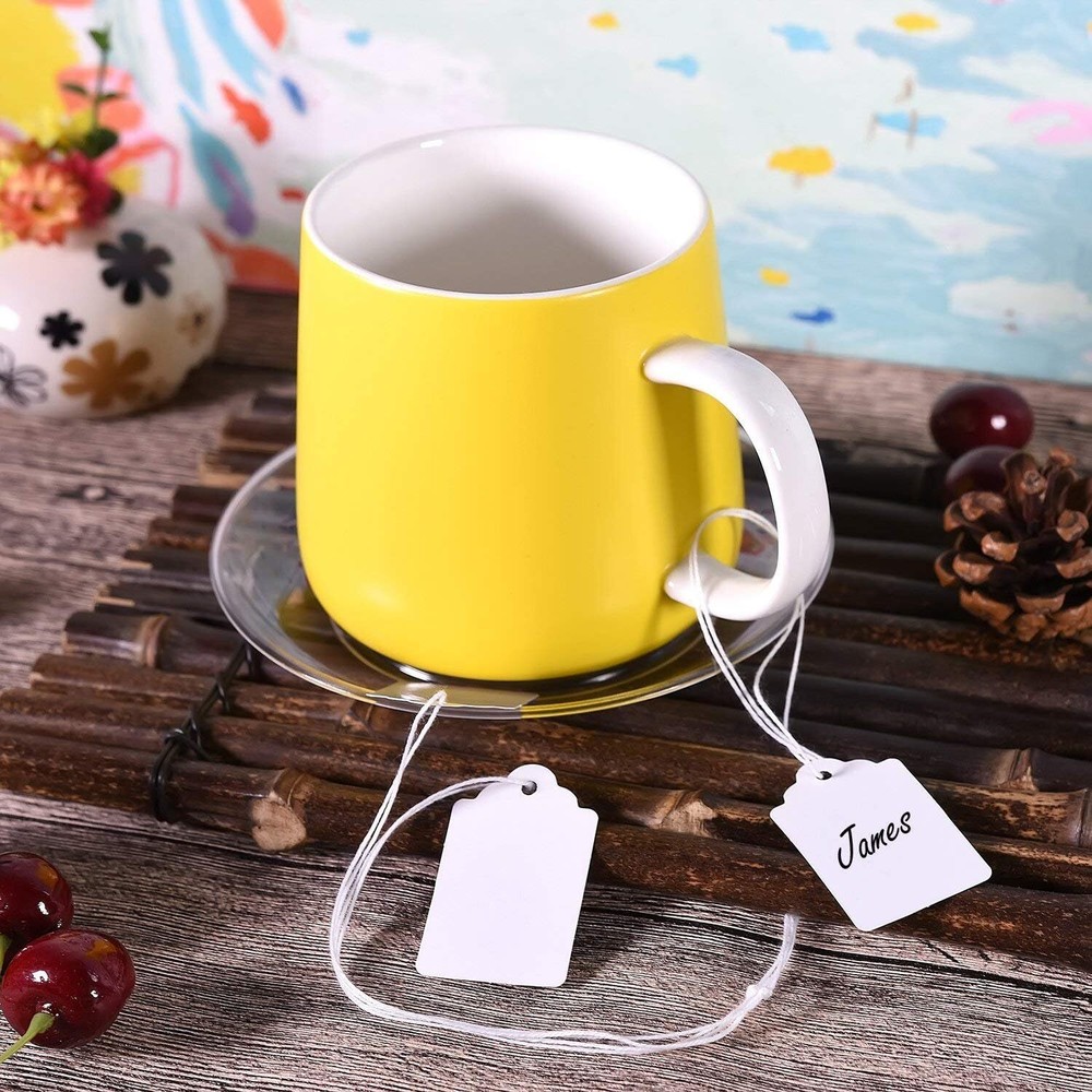 1000Pcs Price Tags with String Attached, White Marking Merchandise Strung Tags