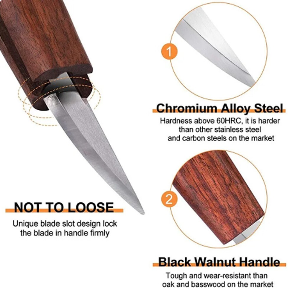 10 Piece Wood Carving Tools Hand Chisel Tool Set Professional Woodworking Gouges