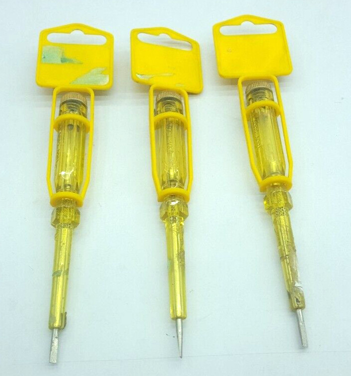 3PCS STANLEY 66-119 SPARK DETECTING SCREWDRIVER 100-500V AC