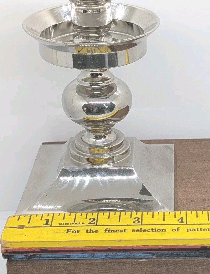 Wedgwood Silverplate Candlesticks Hurricane Lamp Base