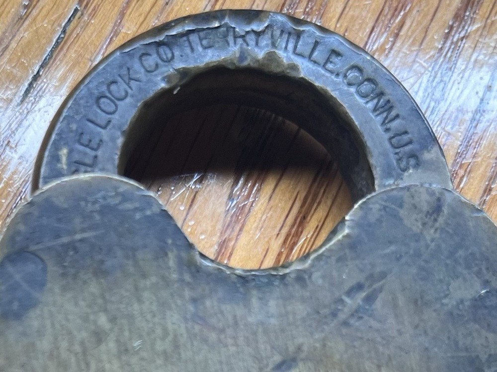 19th Century Eagle Brass Lock Terryville CT!