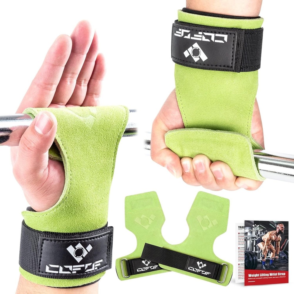 Double Layer Leather Weightlifting Wrist Straps - Adjustable Comfort Fit