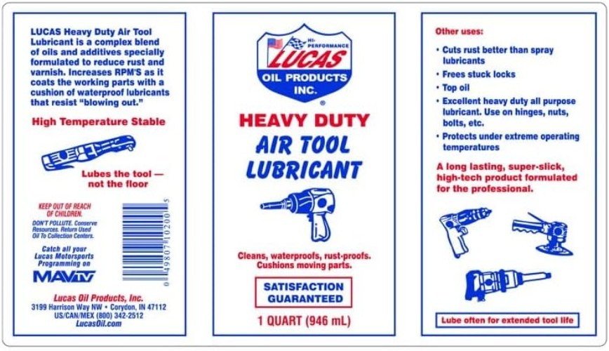 Mineral-Based 1 Quart Air Tool Lube - High Performance for Industrial Gearboxes