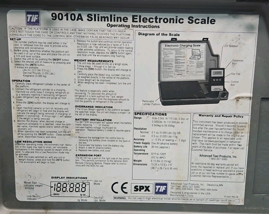 TIF 9010A Single Electronic Scale with Case - READ