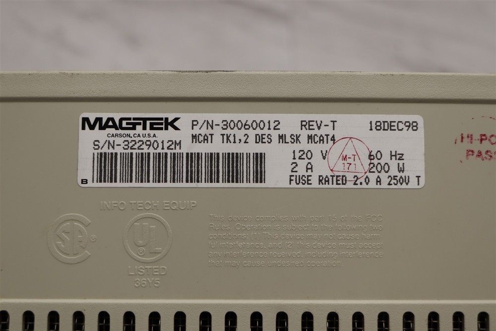 Magtek MCAT Magnetic Strip Encoder Card Reader w/ Keyboard, Printer, & Pinpad
